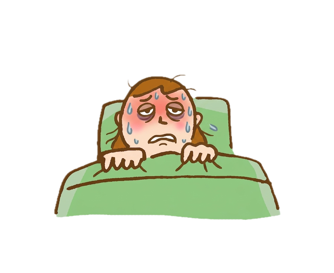 体調が悪い人のイラスト