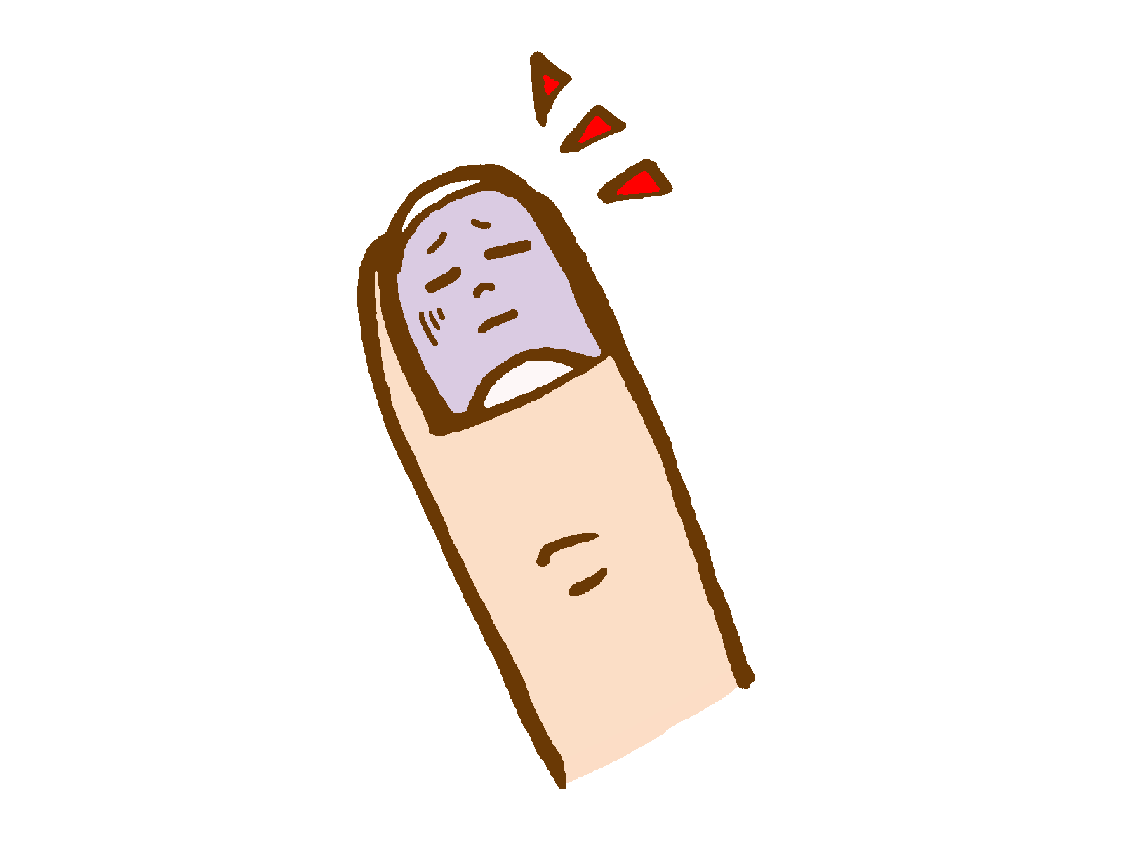 指をけがした子どものイラスト